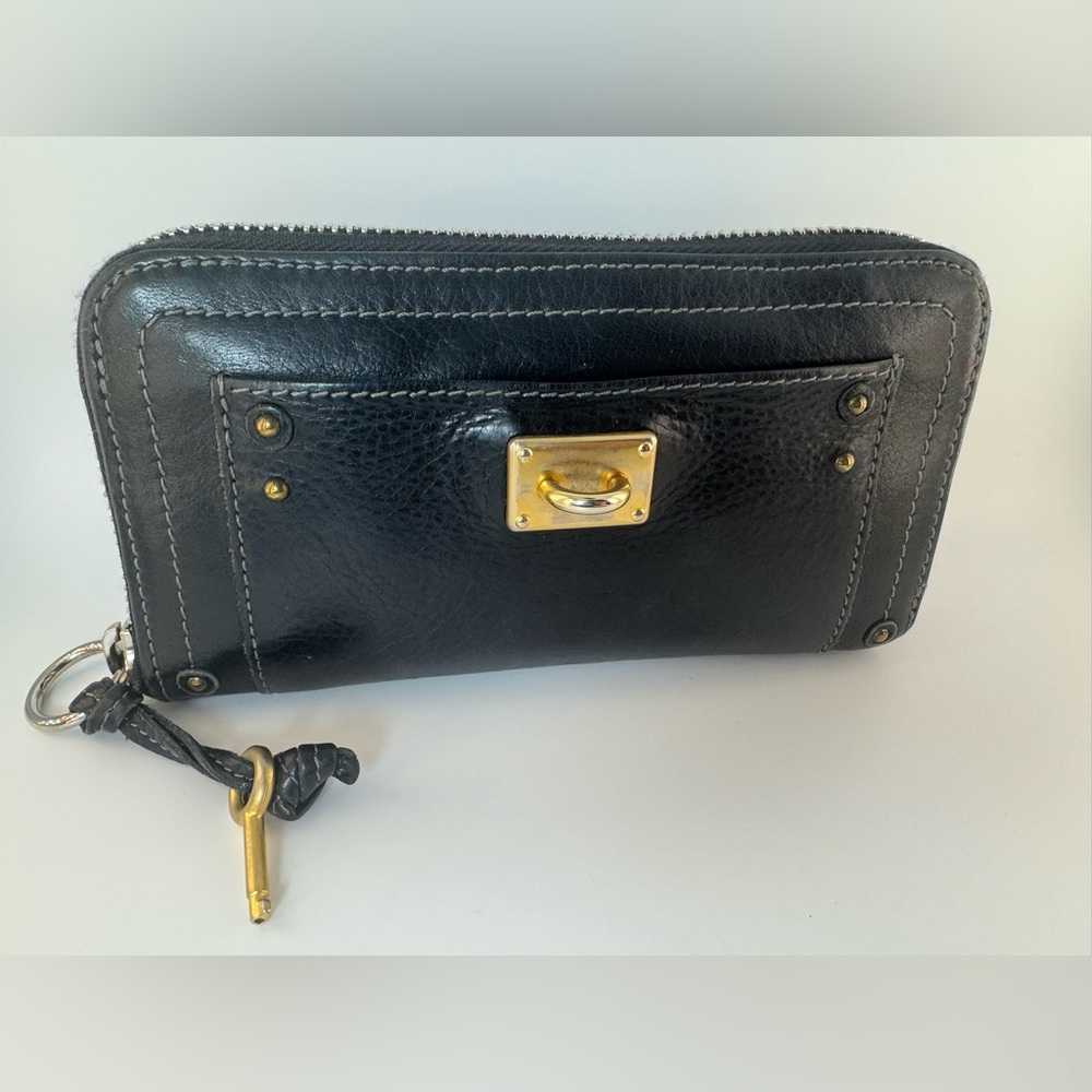 Chloé Paddington Rare Two-Tone Studded Zip Wallet Key Detail Chloé Continental - Picture 12 of 16